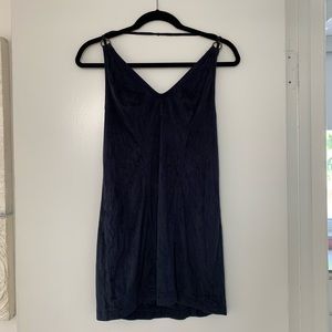 Free People Blue Suede Mini Dress